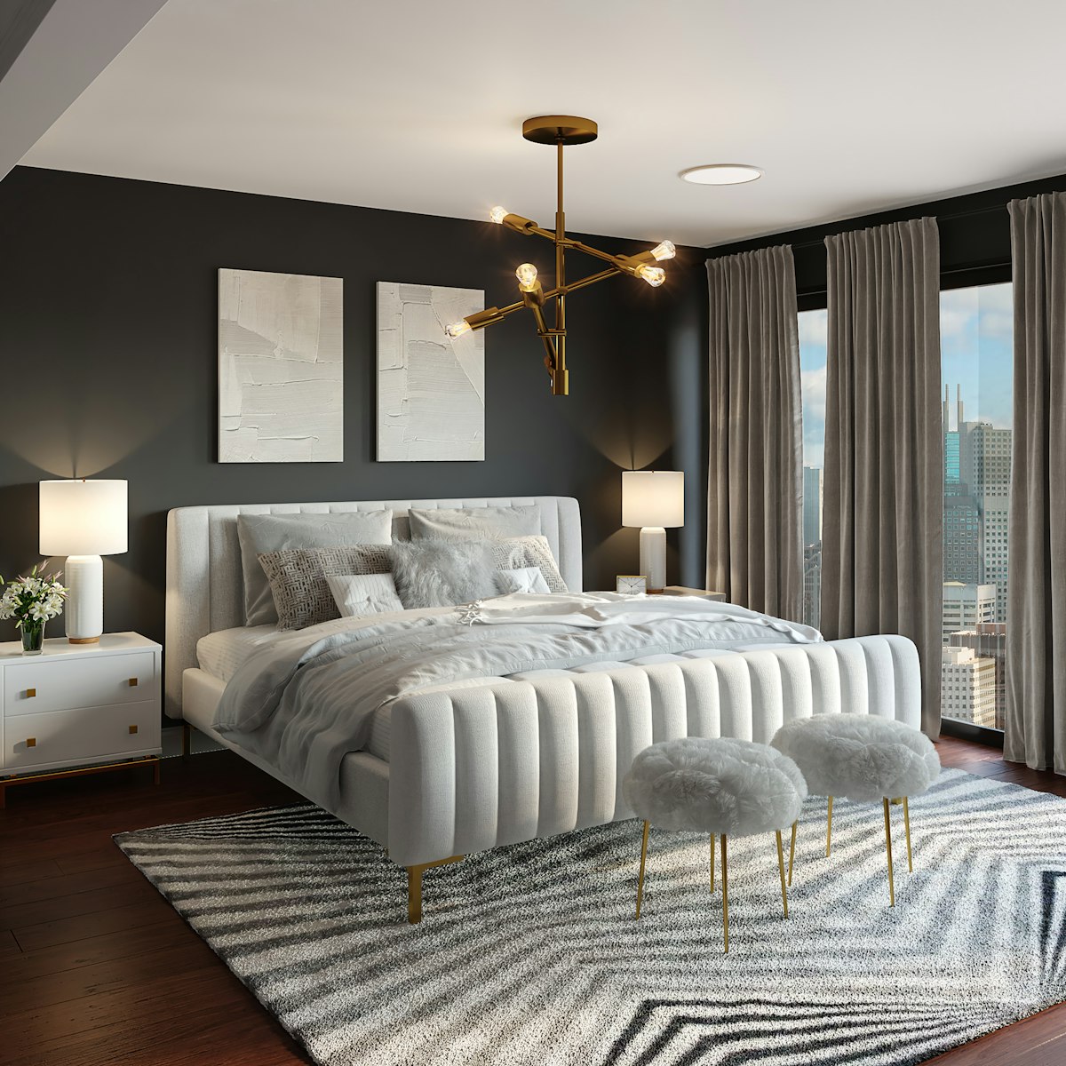 Bedroom Linens and Nightstands
